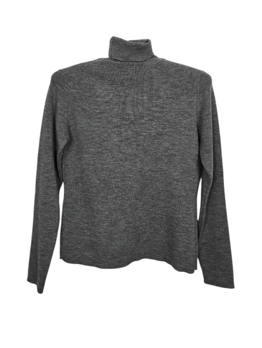 Ann Taylor 100% Merino Wool Turtleneck Sweater Heathered Gray Women's Medium - Picture 4 of 7